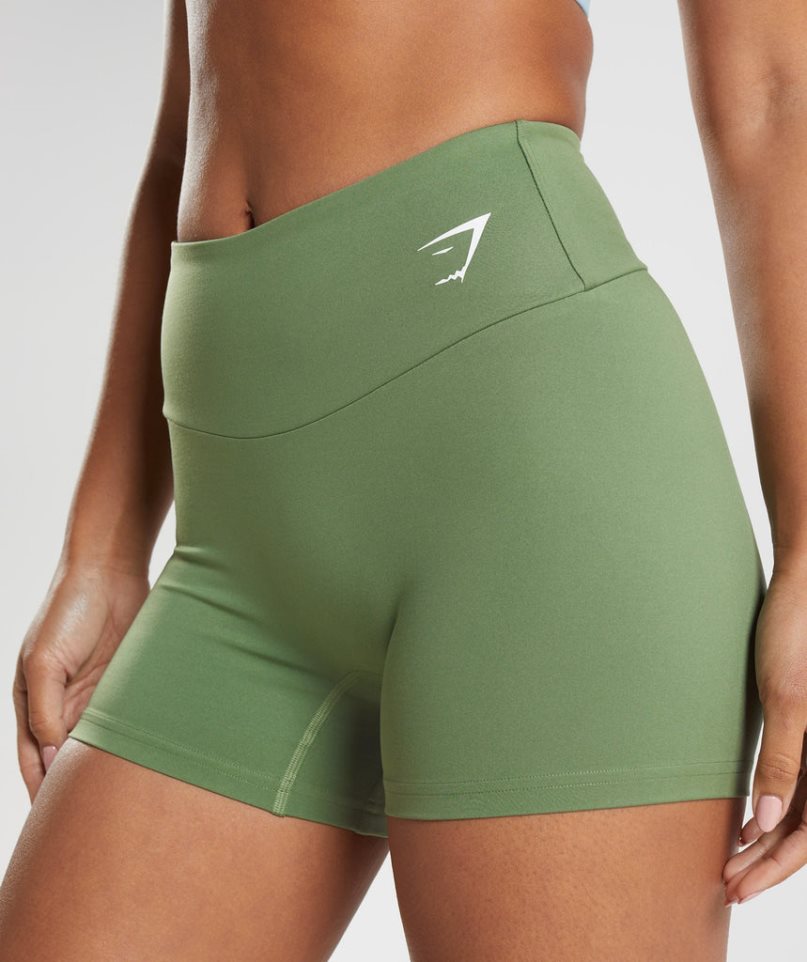 Women's Gymshark Training Tight Shorts Green | NZ 6ZBVDW